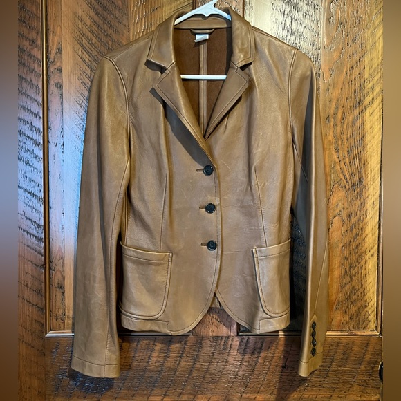 J. Crew Jackets & Blazers - J. Crew Soft Leather Jacket Coat Brown Size Small